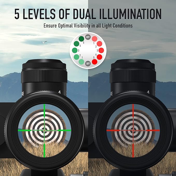 10X40 Rifelscope Red Green Mil-dot Croshair AirGn Hunteng Scope