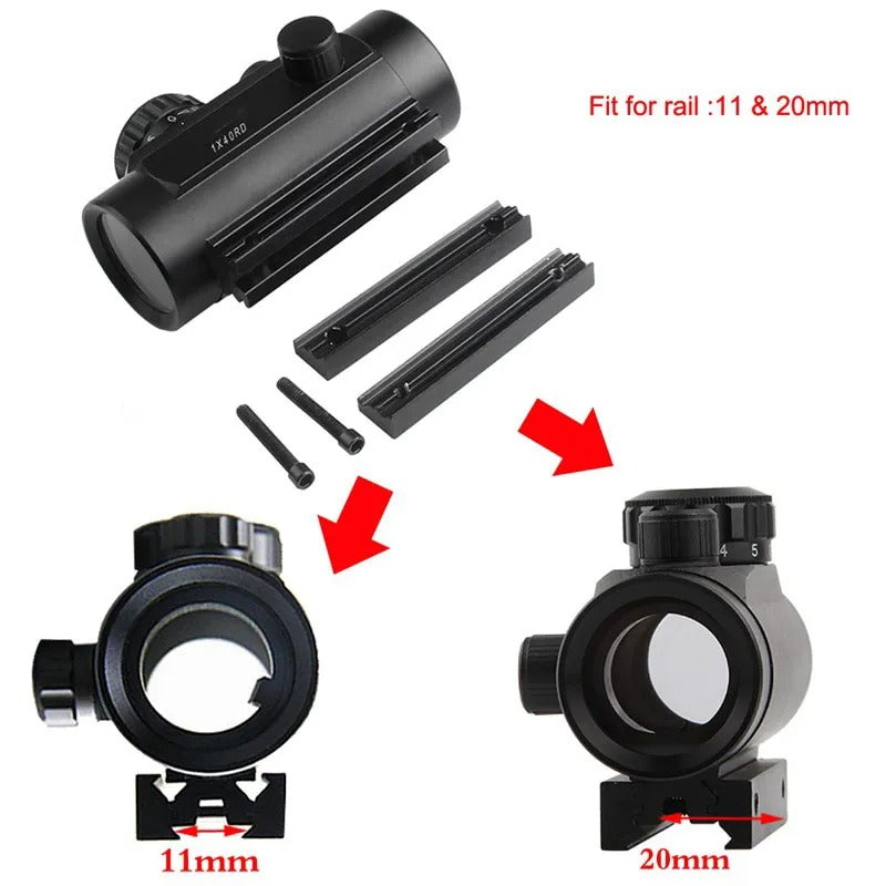 PrecisionOptic 1x40 Single-Tube Telescope with Red Dot Sight - Outdor Calibrator Edition