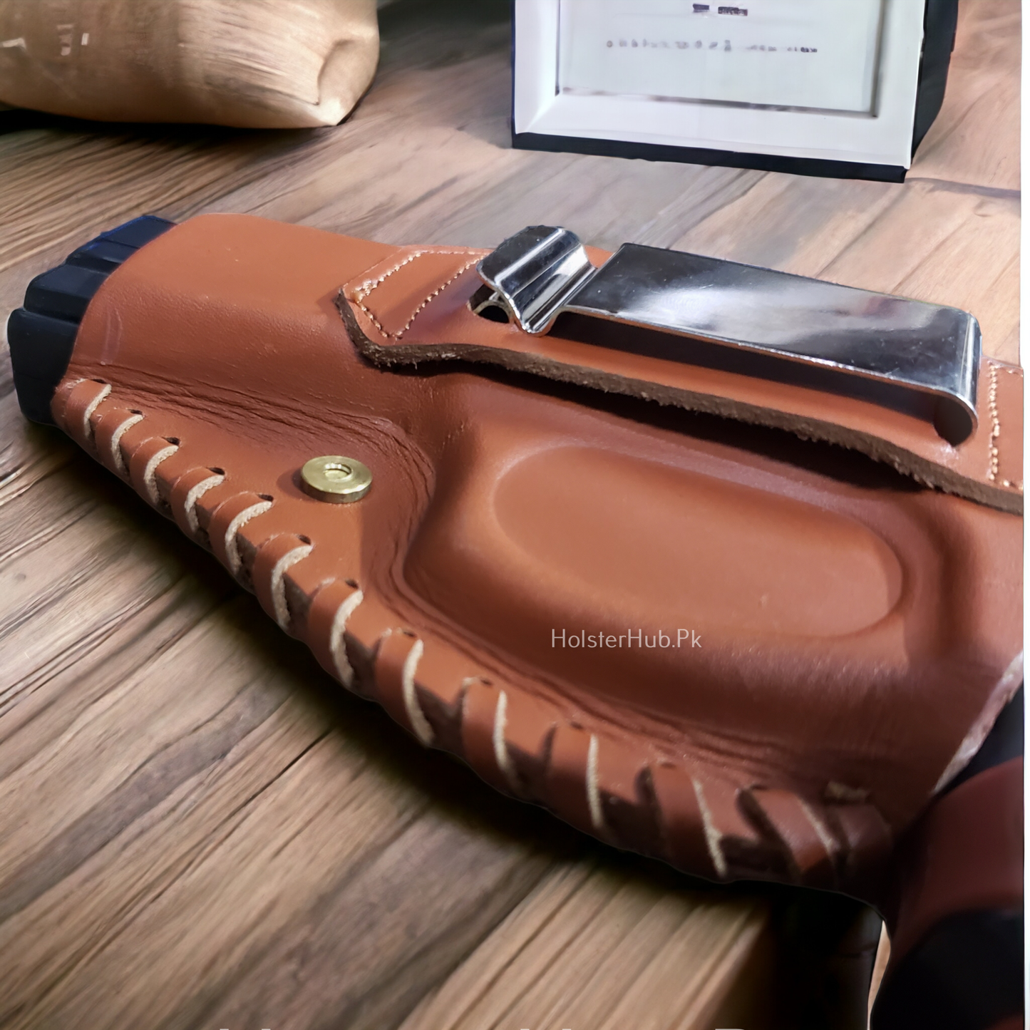 Mold Holster for 9mm Made of Pure Leathr - Best for Pant, Belt and Shalwar.