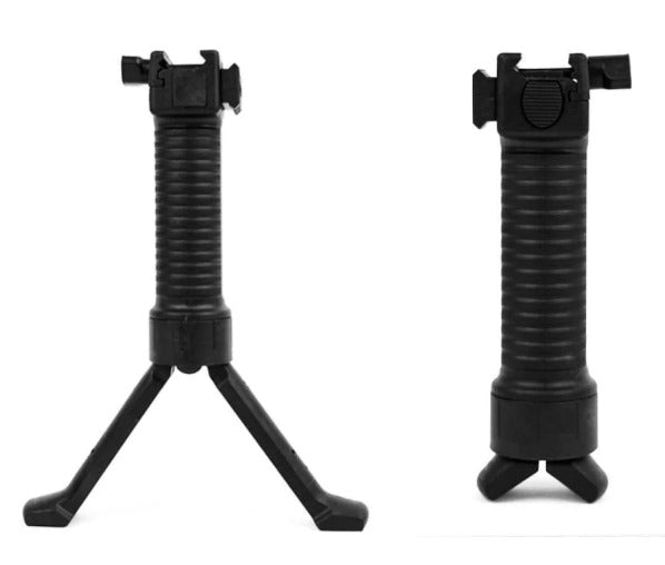 Polymer Handguard Grip with Built-In Bipod for Picatiny Rail