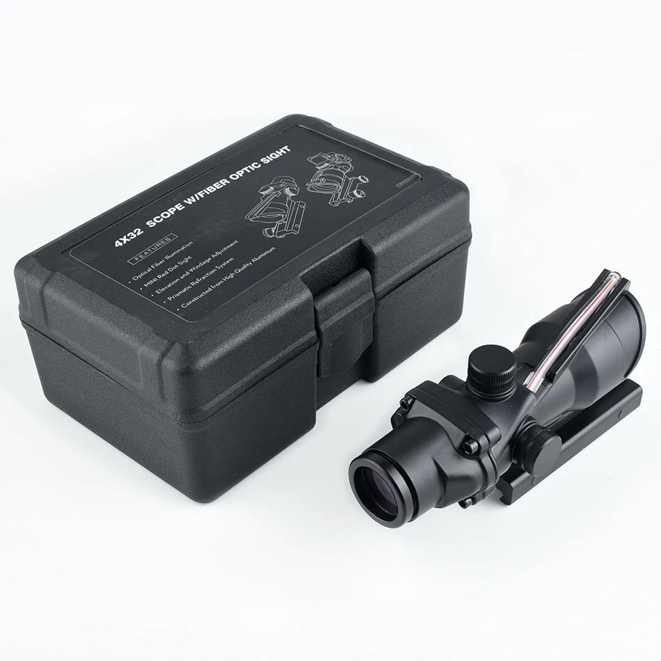 Precision View ACOG 4X32 Scope - Red Fibr Optics Edition