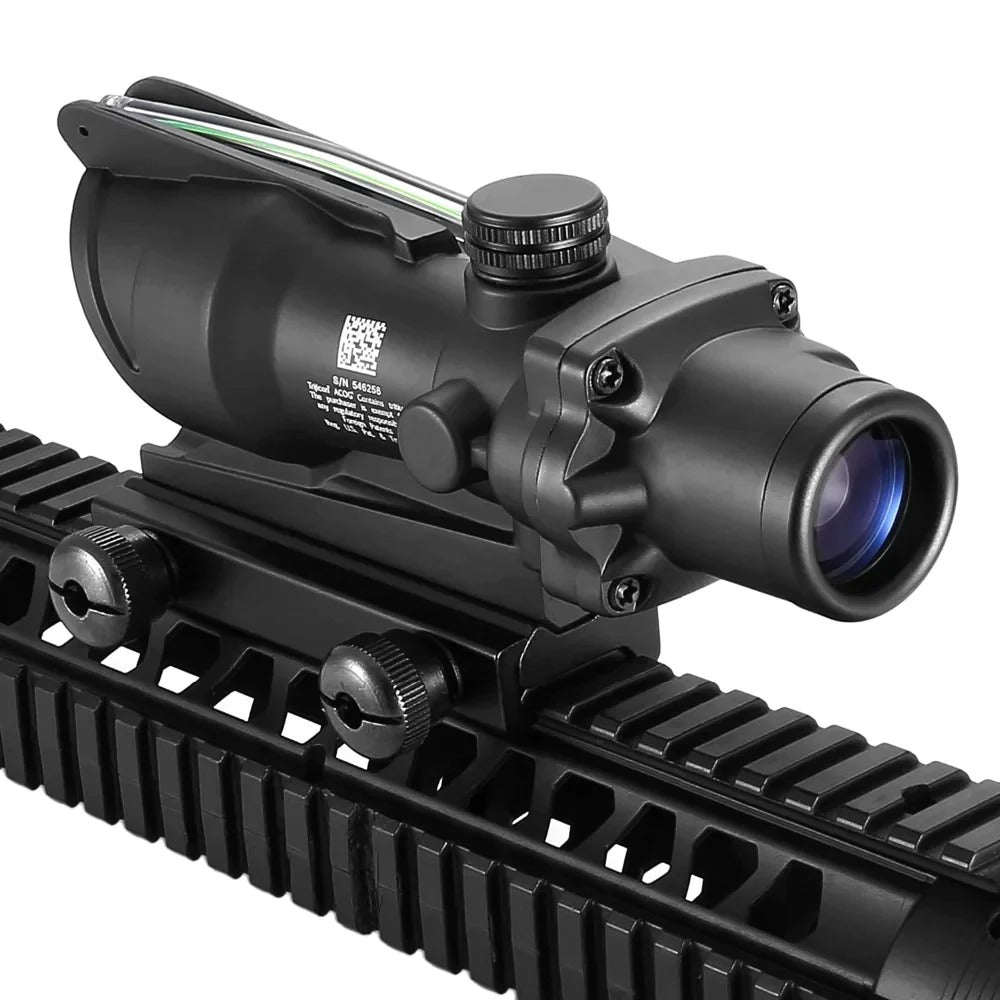 Precision View ACOG 4X32 Scope - Red Fibr Optics Edition