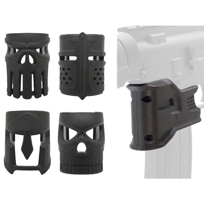 FAB Magwell Grip Package - Newest Magwell Package with 4 Replaceable Face Insrts for M16, AR-15, and AR15